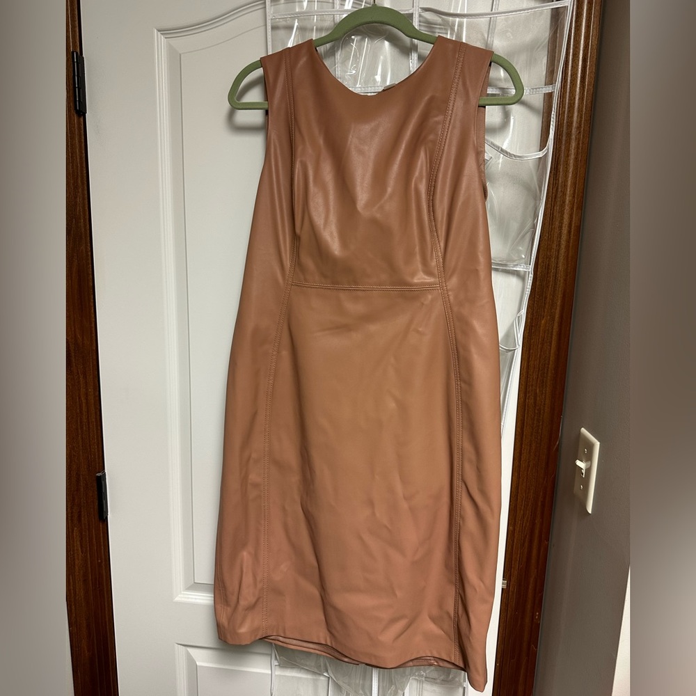 Faux Leather Dress-Calvin Klein NWT
